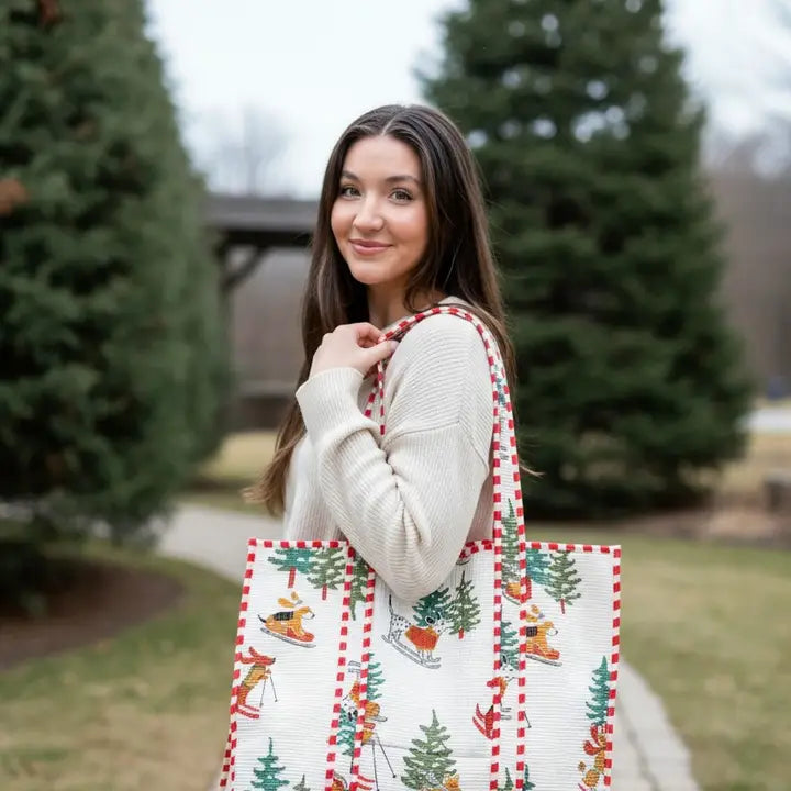 Snow Paws Holiday Tote