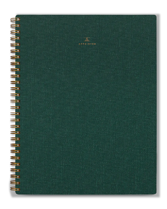 Hunter Green Notebook x Appointed Co.